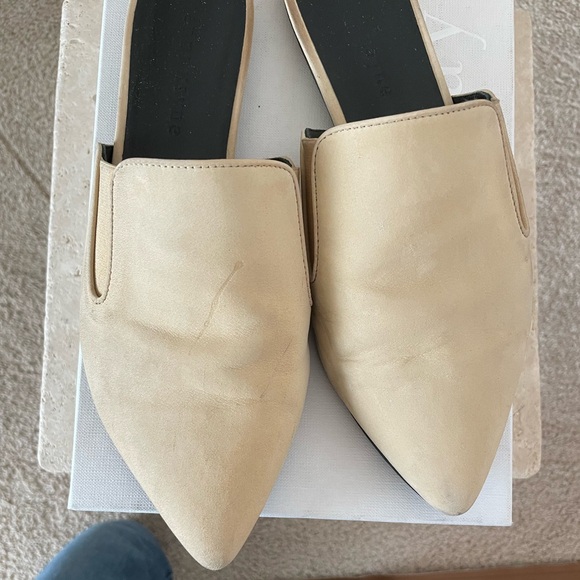 JENNI KAYNE Oiled Leather Mule in Natural/Cream - Picture 4 of 8